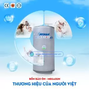 Bình bảo ôn giữ nhiệt 150 Lít Megasun MGS-150-CHWT-V-G - Tiêu chuẩn Chất lượng Châu Âu