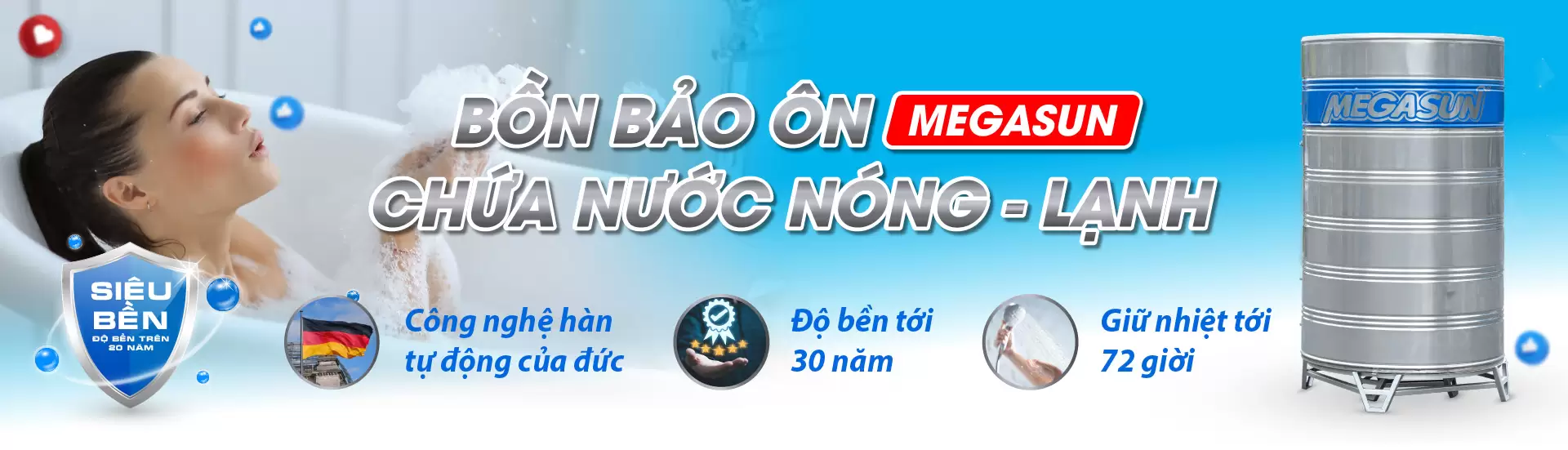 Bồn bảo ôn Inox Megasun