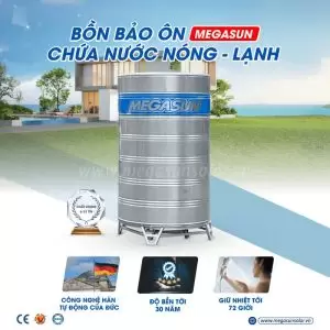 Bồn nước nóng inox bảo ôn MEGSAUN-BBO-5000-CA