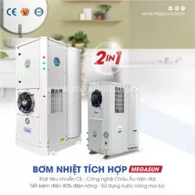 Bình nóng lạnh heat pump bình tích hợp Megasun MGS-5.0-400