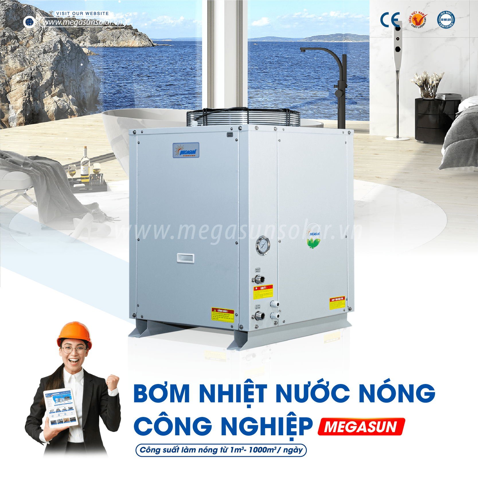 Máy nước nóng bơm nhiệt Megasun MGS-3HP