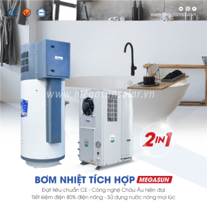 Máy bơm nhiệt heat pump Megasun MGS-2.5-300 dung tích 300 lít.