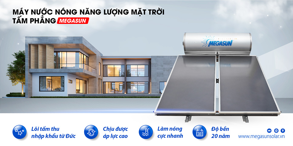 Máy nước nóng tấm phẳng chịu áp Megasun