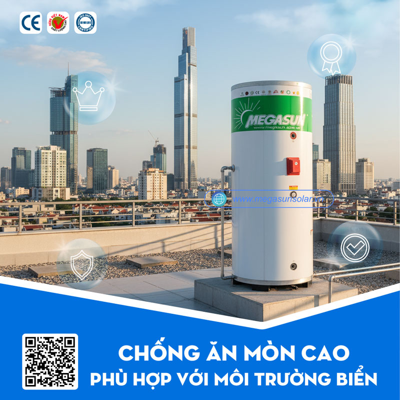 Bồn bảo ôn không chịu áp Megasun BBO-200-KCA-D