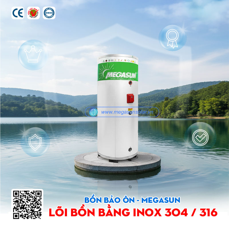 Bồn chứa nước nóng 200 lít Megasun BBO-200-KCA-D