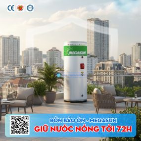 Bồn bảo ôn không chịu áp 300 Lít Megasun BBO-300-KCA-D