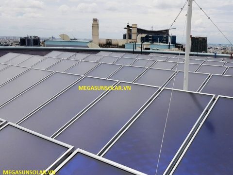 Hệ thống nước nóng trung tâm năng lượng mặt trời tấm phẳng chịu áp MEGASUN
