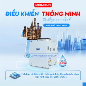 Máy Bơm Nhiệt Nước Nóng Megasun MGS-1HP-200L