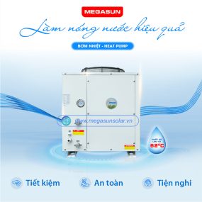 Máy Bơm Nhiệt Nước Nóng Megasun MGS-1HP-200L