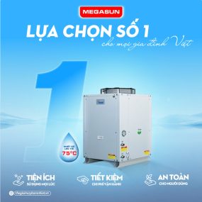 Máy nước nóng bơm nhiệt Megasun MGS-1.5HP-300 Lít- Công nghệ Nhật Bản