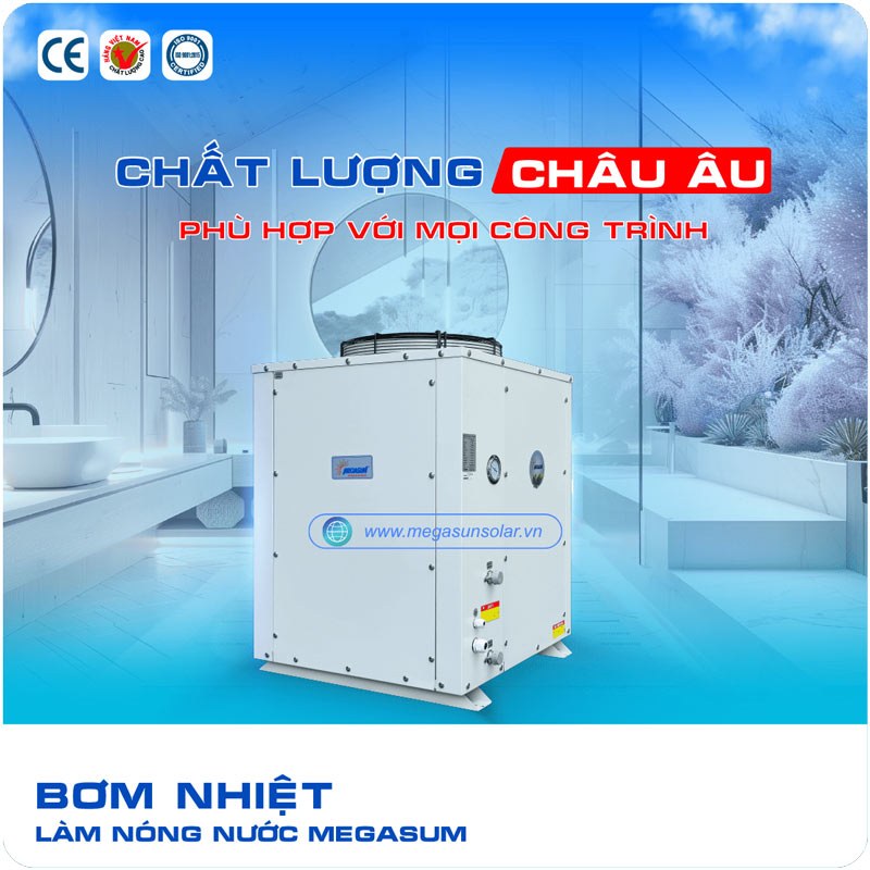 Máy nước nóng bơm nhiệt cho gia đình Megasun MGS-2HP-400L - Công nghệ Nhật Bản