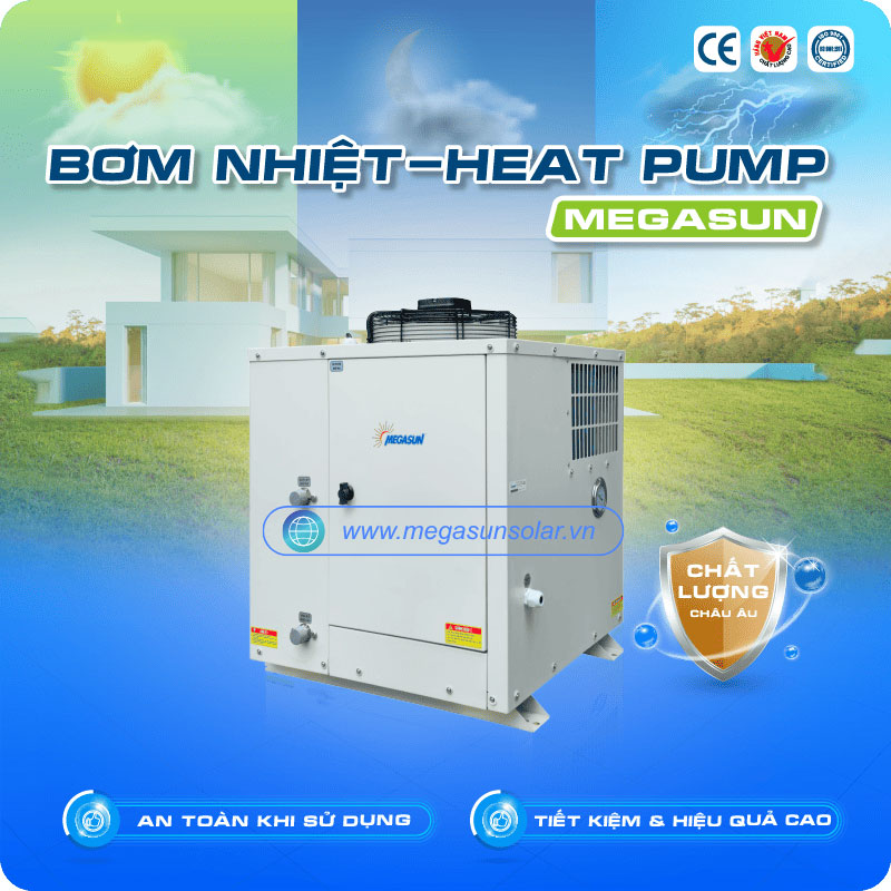 Máy nước nóng bơm nhiệt gia đình Megasun MGS-1HP-200L mang lại cuộc sống tiện nghi cho gia đình