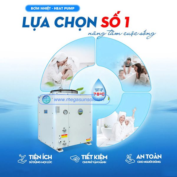 Máy nước nóng sử dụng bơm nhiệt Megasun MGS-5HP-2000L