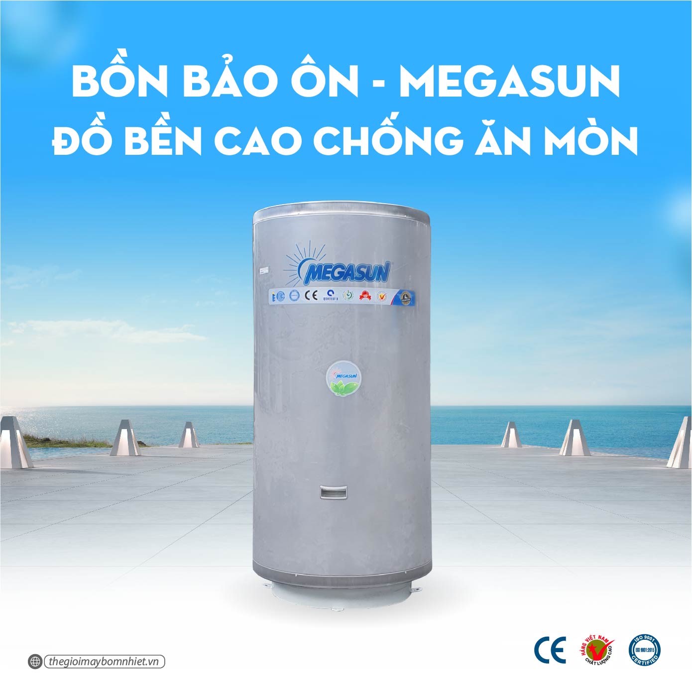 Bồn bảo ôn nước nóng MEGSAUN BBO-300-CA-D
