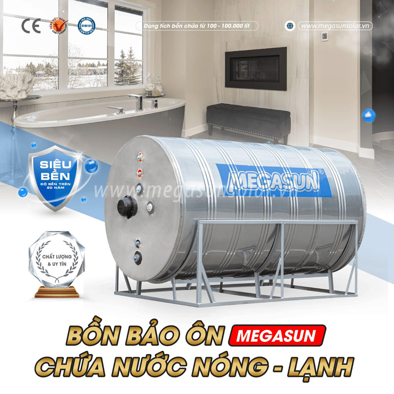 Bồn chứa nước nóng 3000L (3m3) Megasun BBO-3000-CA