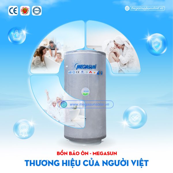 Bồn giữ nhiệt bảo ôn 400L Megasun BBO-400-CA bảo hành 5 năm, độ bền tới 40 năm