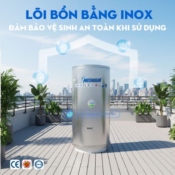 Bồn bảo ôn chịu áp 400L Megasun BBO-400-CA