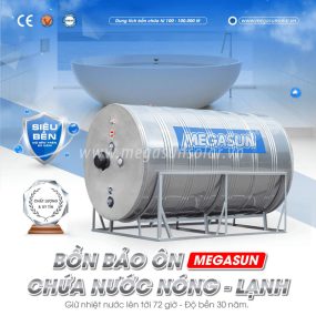Bồn nước cách nhiệt 4000 Lít (4m3) Megasun BBO-4000-CA