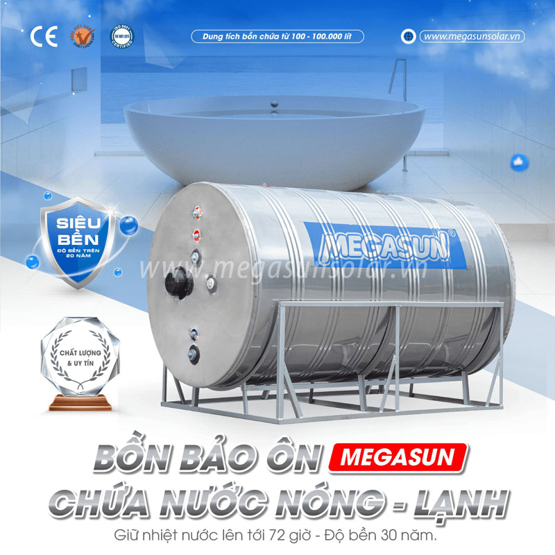 Bồn nước cách nhiệt 4000 Lít (4m3) Megasun BBO-4000-CA