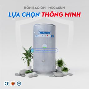 Bồn nước nóng inox 150L Megasun BBO-150-CA - Chịu Áp
