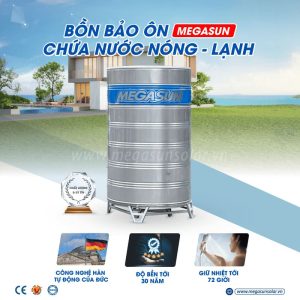 Bồn nước nóng inox bảo ôn MEGSAUN-BBO-5000-CA