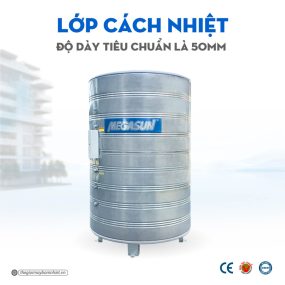 Nhờ lớp cách nhiệt dày dặn mà bồn có thể giữ nhiệt lên tới 72h