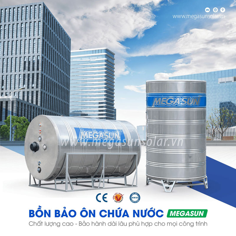 Bồn nước nóng Megasun BBO-4000-KCA có thể kết hợp với nhiều hệ thống gia nhiệt