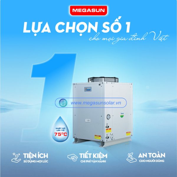 Hệ thống Heat pump hot water system Megasun MGS-5HP-2500L