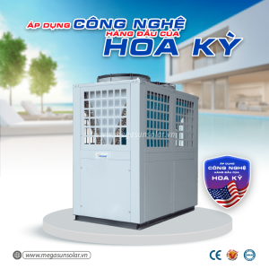 Máy bơm nhiệt heat pump Megasun MGS-20HP đạt tiêu chuẩn xuất khẩu vào Châu Âu, là thương hiệu hơn 20 năm tại Việt Nam.