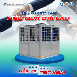 Máy nước nóng bơm nhiệt heat pump Megasun MGS-40HP là thương hiệu hơn 20 năm, đạt tiêu chuẩn xuất khẩu vào Châu Âu, bền bỉ, tiết kiệm và hiệu quả kinh tế cao.