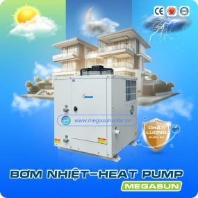Bơm nhiệt gia đình Megasun MGS-1HP-100L tiết kiệm 70 - 80% điện năng, đem lại hiệu quả kinh tế cao