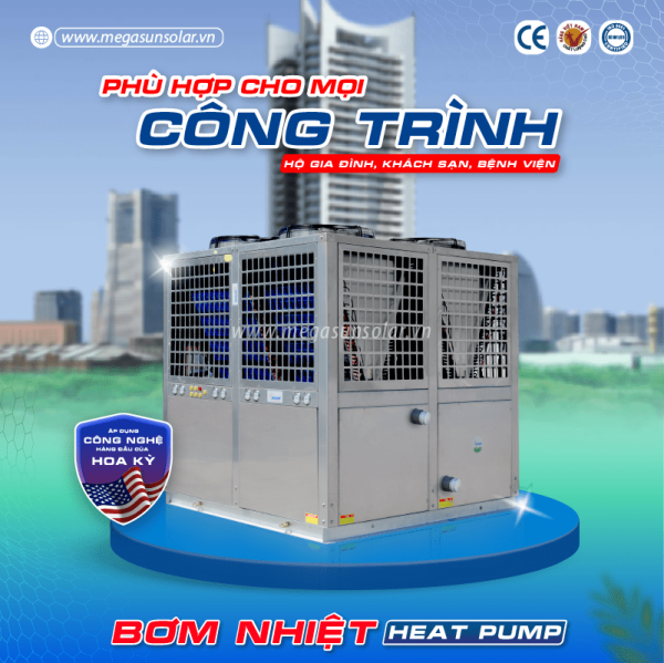 Bơm nhiệt làm nóng nước công nghiệp Megasun MGS-40HP