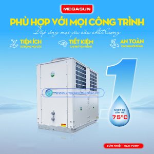 Hệ thống nước nóng trung tâm Megasun MGS-15HP-8000L sản xuất theo tiêu chuẩn Công nghệ Mỹ