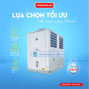 Hệ thống nước nóng trung tâm Megasun MGS-15HP-8000L - Giải pháp tiết kiệm, an toàn
