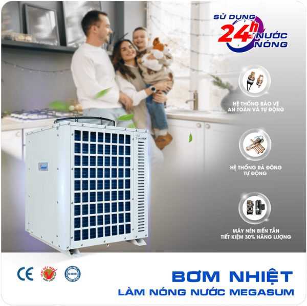 Máy bơm nhiệt gia đình Megasun MGS-2HP-300L