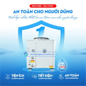 Máy bơm nhiệt heat pump megasun MGS-5HP-1000L sản xuất theo tiêu chuẩn Công nghệ Mỹ