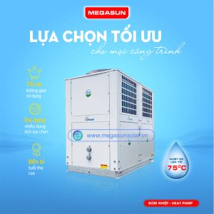Máy nước nóng năng lượng không khí Megasun MGS-10HP-6000L sản xuất theo tiêu chuẩn Công nghệ Mỹ hiện đại