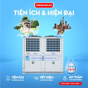 Máy nước nóng trung tâm heat pump Megasun MGS-10HP-6000L mang đến sự tiện nghi và thoải mái cho người sử dụng