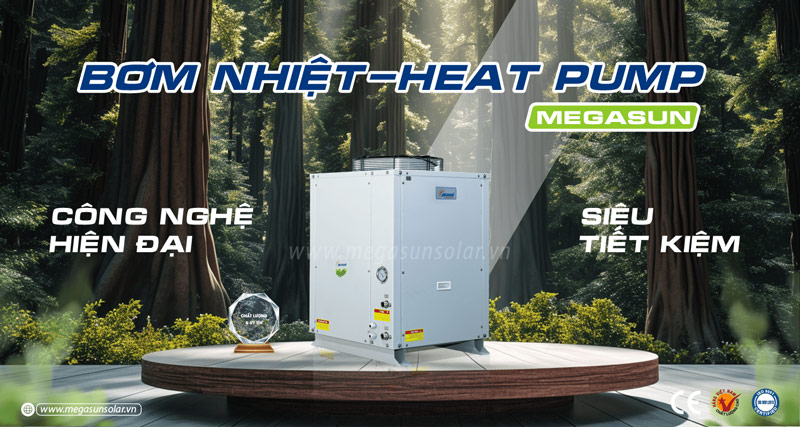 Bơm nhiệt Megasun MGS-2.5HP-800L có hiệu suất COP ấn tượng