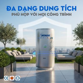 Bồn bảo ôn 500L Megasun MGS-500-CHWT-V-G – Giải pháp lưu trữ nước nóng hiệu quả, bền bỉ và tiết kiệm năng lượng