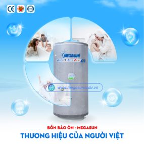 Bình bảo ôn giữ nhiệt 150 Lít Megasun MGS-150-CHWT-V-G  - Tiêu chuẩn Chất lượng Châu Âu