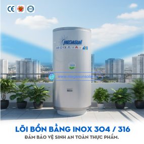 Bình bảo ôn giữ nhiệt 150 Lít Megasun MGS-150-CHWT-V-G