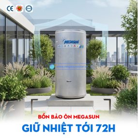 Bình nước nóng bảo ôn Megasun 300 Lít MGS-300-CHWT-V được sản xuất theo công nghệ của Đức