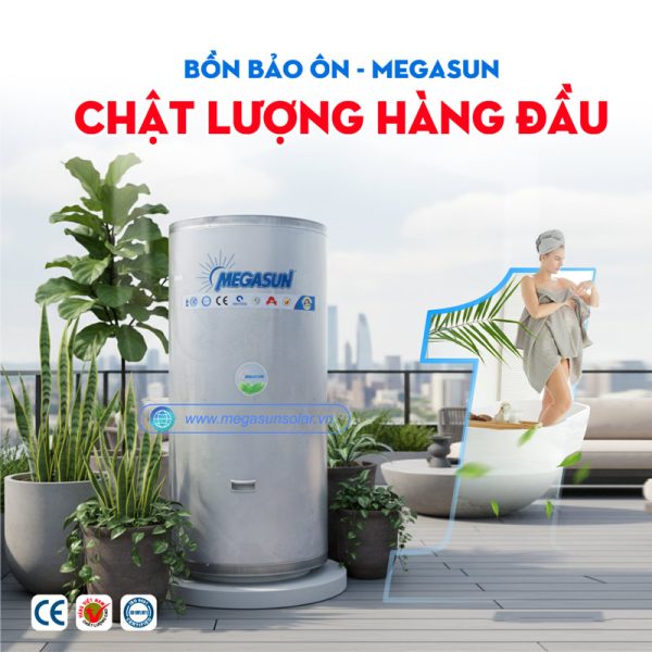 Bồn nước nóng 400 Lít Megasun MGS-400-CHWT-V-G - Dòng CHWT - Chịu Áp