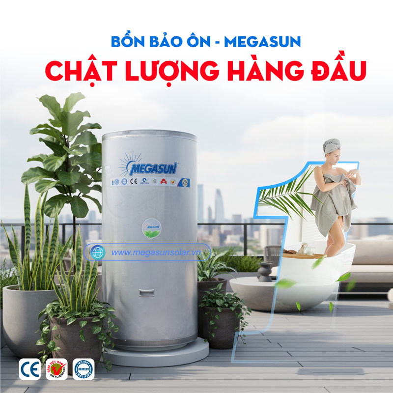 Bồn nước nóng 400 Lít Megasun MGS-400-CHWT-V-G - Dòng CHWT - Chịu Áp