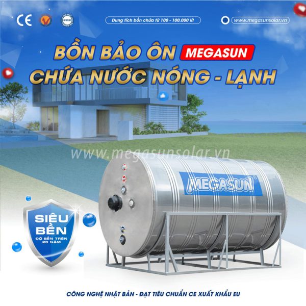 Bình nước nóng bơm nhiệt Megasun - Sản phẩm đạt chuẩn xuất khẩu vào thị trường Châu Âu