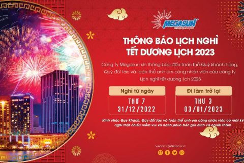 Lịch nghỉ tết dương lịch 2022 megasun