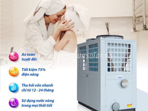 Ưu điểm bơm nhiệt Heatpump sản xuất nước nóng