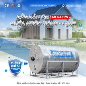 Bồn bảo ôn 12000l chứa nước nóng/ lạnh Megasun BBO-12000-KCA