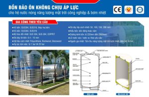 Cấu tạo bồn bảo ôn không chịu áp 25000l